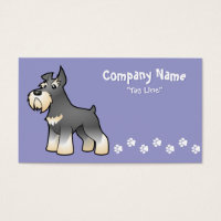 Cartoon Schnauzer Business Card
