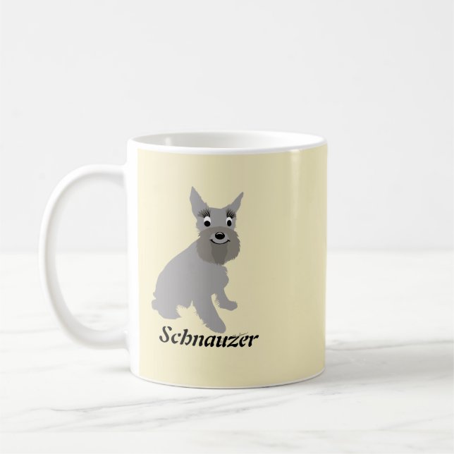 Cartoon Schnauzer Coffee Mug (Left)
