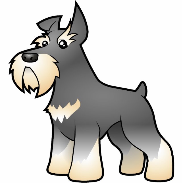 Cartoon Schnauzer Cutout (Front)