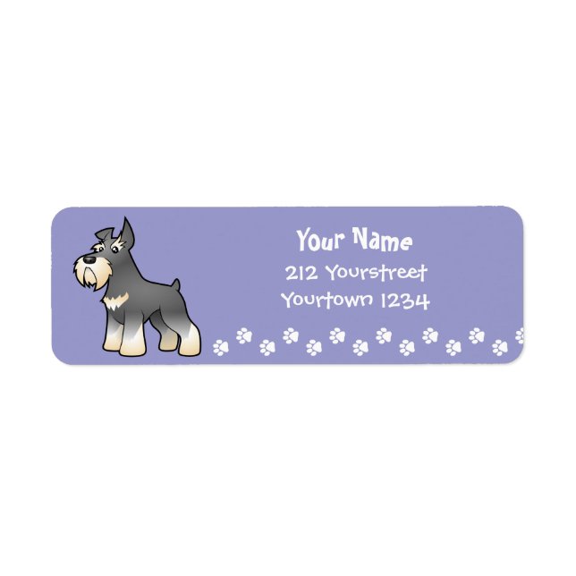 Cartoon Schnauzer Label (Front)
