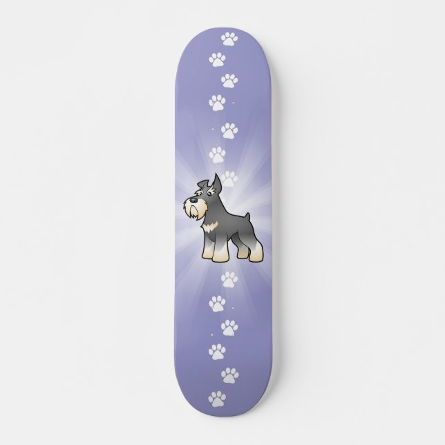 Cartoon Schnauzer Skateboard (Front)