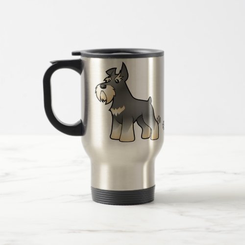 Cartoon Schnauzer Travel Mug