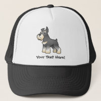 Cartoon Schnauzer Trucker Hat