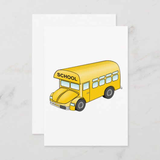 Cartoon School Bus (Front/Back)