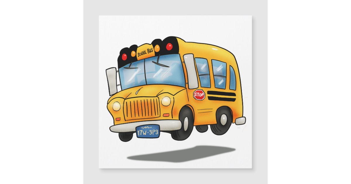 Cartoon School Bus | Zazzle