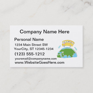 cartoon school bus on earth globe.png business card