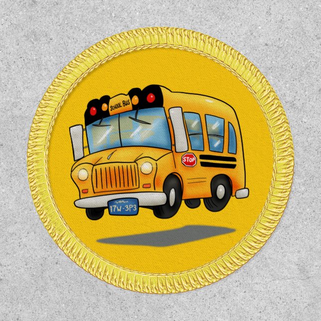 Cartoon School Bus Patch (Front)