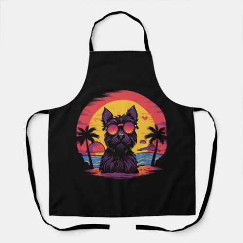 Cartoon scottie dog  apron