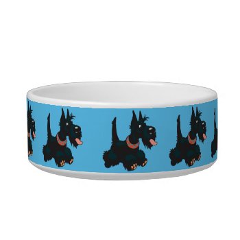 Cartoon Scottish Terrier By Insima Bowl by insimalife at Zazzle