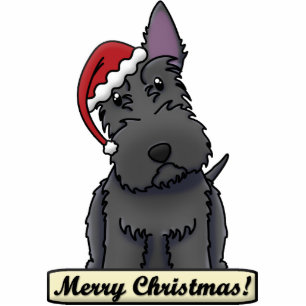 Cartoon Scottish Terrier Christmas Ornament