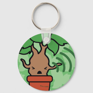 Cartoon Screaming Mandrake Character Art Keychain