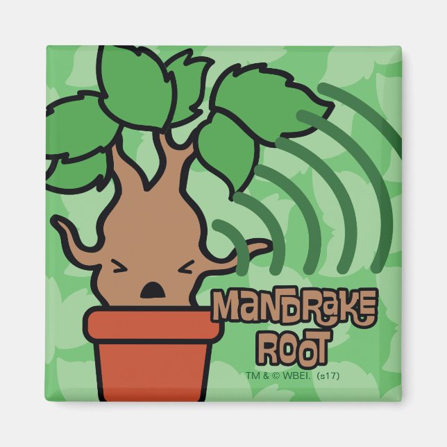 Cartoon Screaming Mandrake Character Art Magnet (Front)