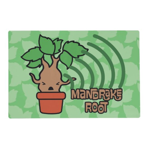 Cartoon Screaming Mandrake Character Art Placemat