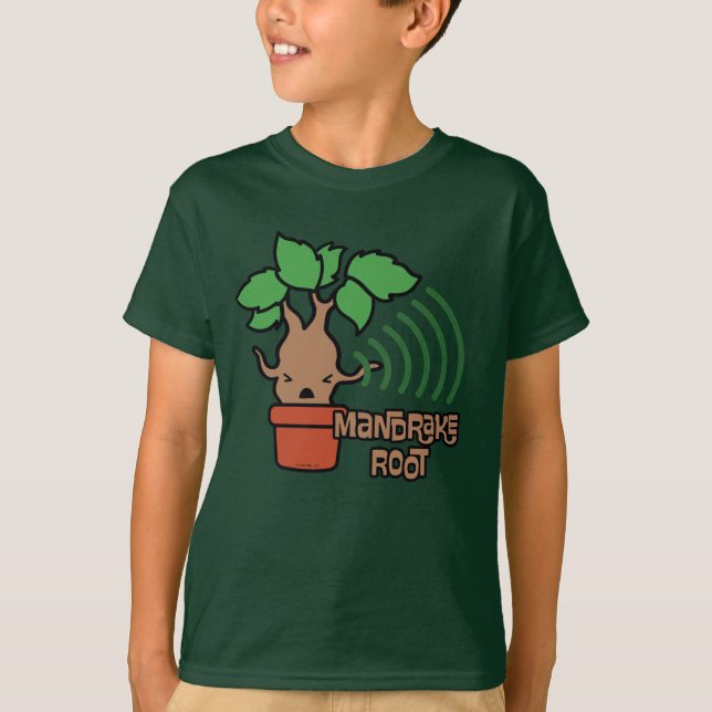 Cartoon Screaming Mandrake Character Art T-Shirt (Front)