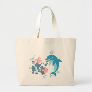 Cartoon Seacow and Dolphin Bag