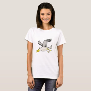 Cartoon seagull flying over head T-Shirt