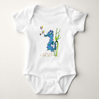 Cartoon Seahorse Cute Baby Bodysuit