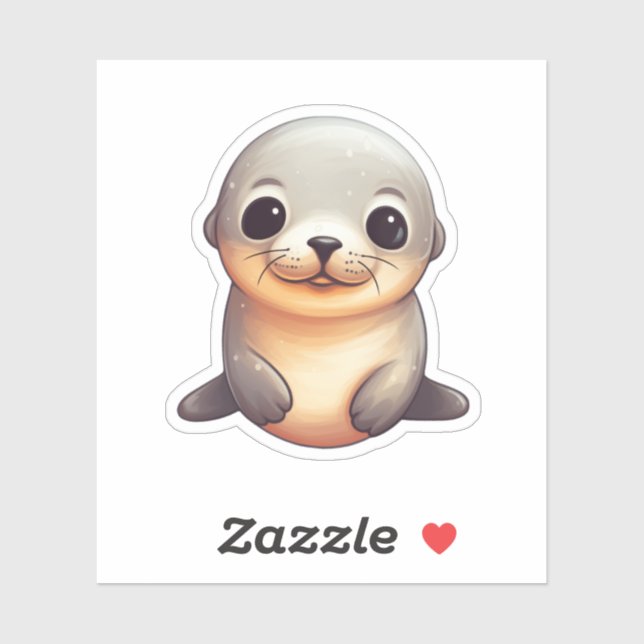 Cartoon seal illustration sticker (Sheet)