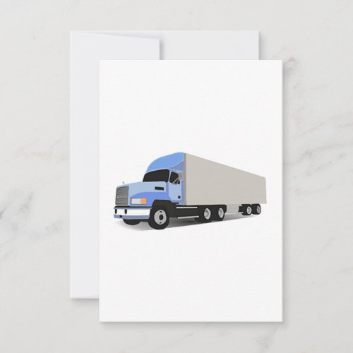 Cartoon Semi Truck Invitation