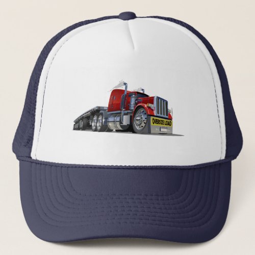 Cartoon semi truck trucker hat