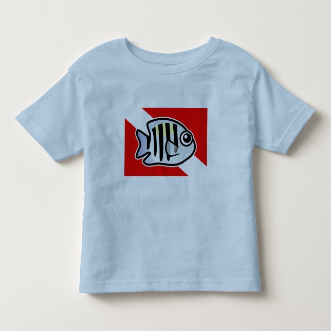Cartoon Sergeant Major Dive Flag Toddler T-shirt (Front)