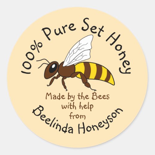 Cartoon Set Honey Jar Label Stickers