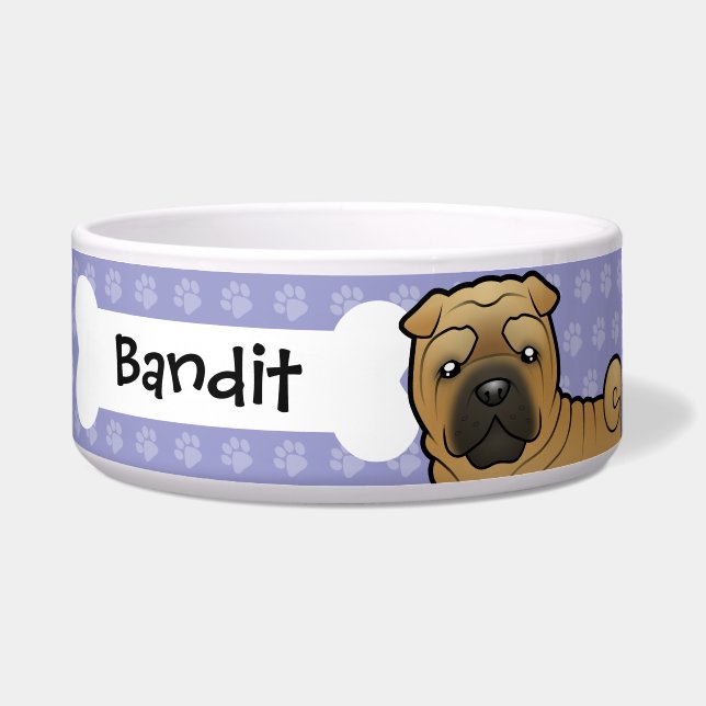 Cartoon Shar Pei Bowl (Front)