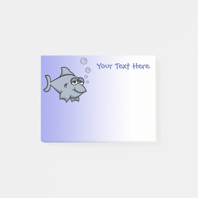 Cartoon Shark 4x3 Post-it-note Post-it Notes (Front)