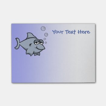 Cartoon Shark 4x3 Post-it-note Post-it Notes by nopolymon at Zazzle