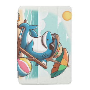 Cartoon shark at the beach iPhone / iPad case