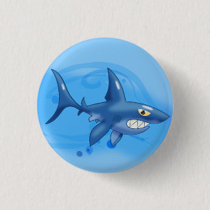 Cartoon Shark Button