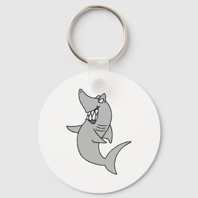 Cartoon Shark Keychain (Front)