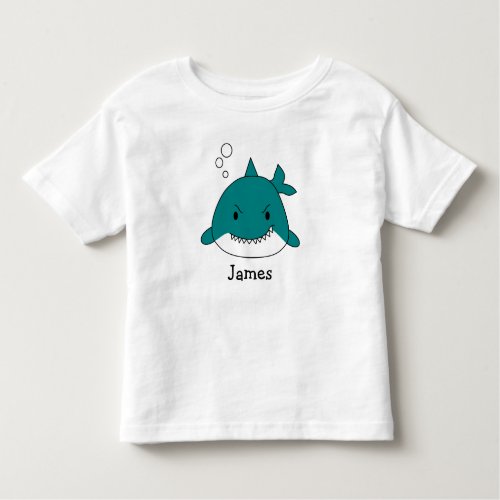 Cartoon Shark Personalized Toddler T_shirt