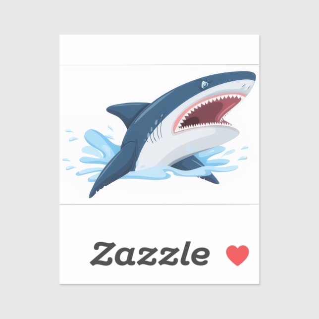 cartoon shark sticker (Sheet)