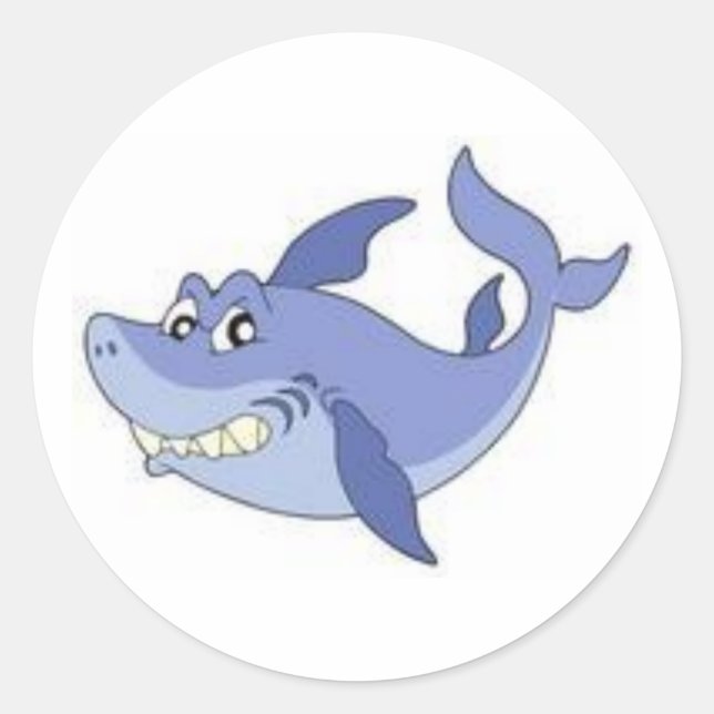 Cartoon Shark Sticker (Front)