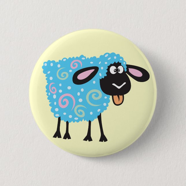 cartoon sheep button (Front)