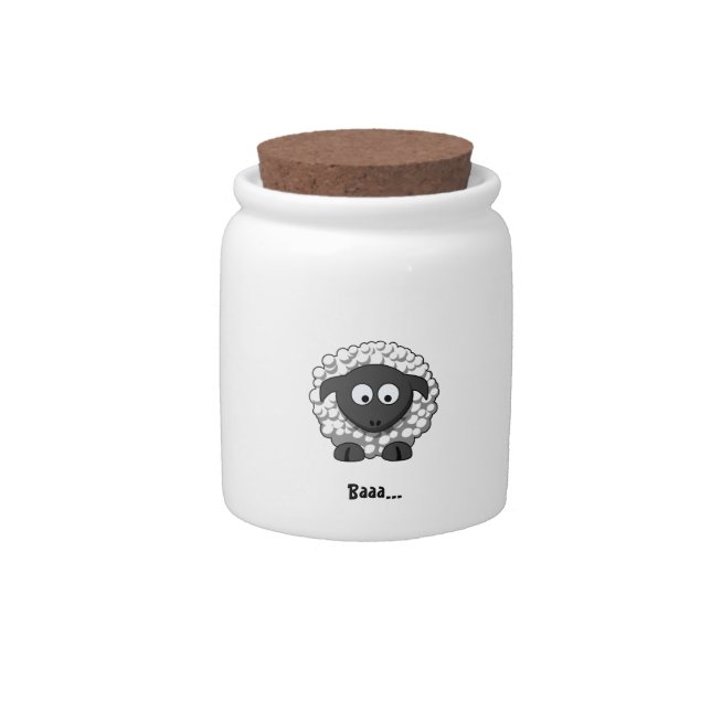 Cartoon Sheep Candy Jar (Front)