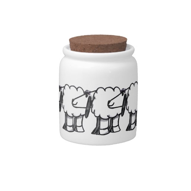 Cartoon Sheep Candy Jar (Front)