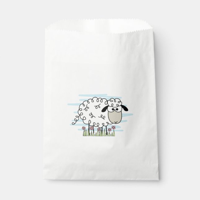 Cartoon Sheep   Favor Bag (Front)