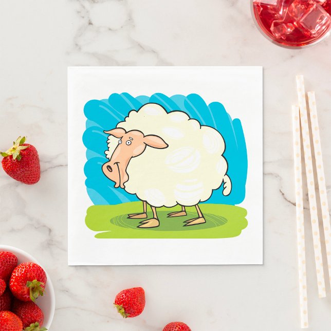 Cartoon Sheep Napkins (Creator Uploaded)