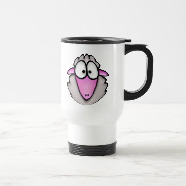 Cartoon Sheep Travel Mug (Right)