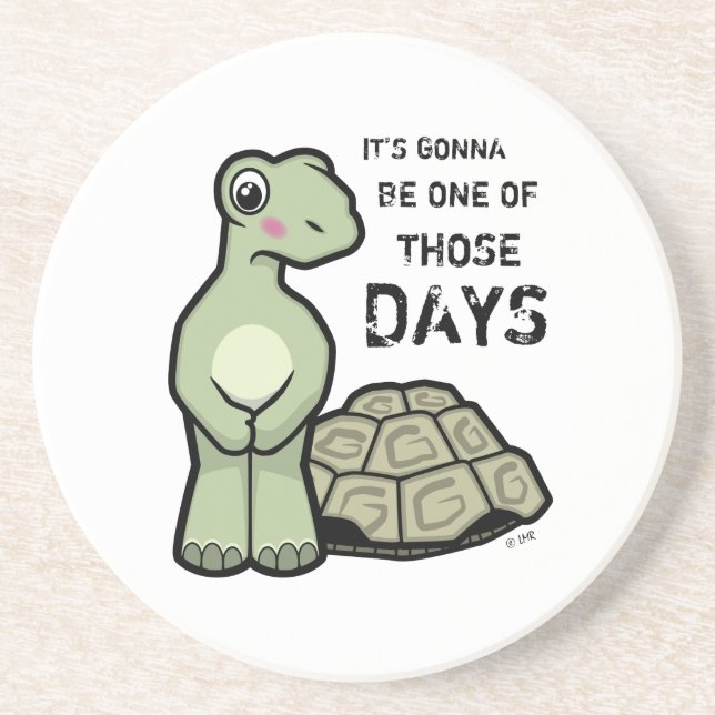 Cartoon Shell-less Tortoise Drink Coaster (Front)