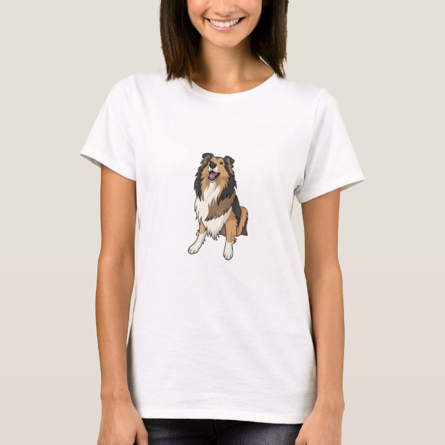 Cartoon Sheltie T-Shirt (Front)