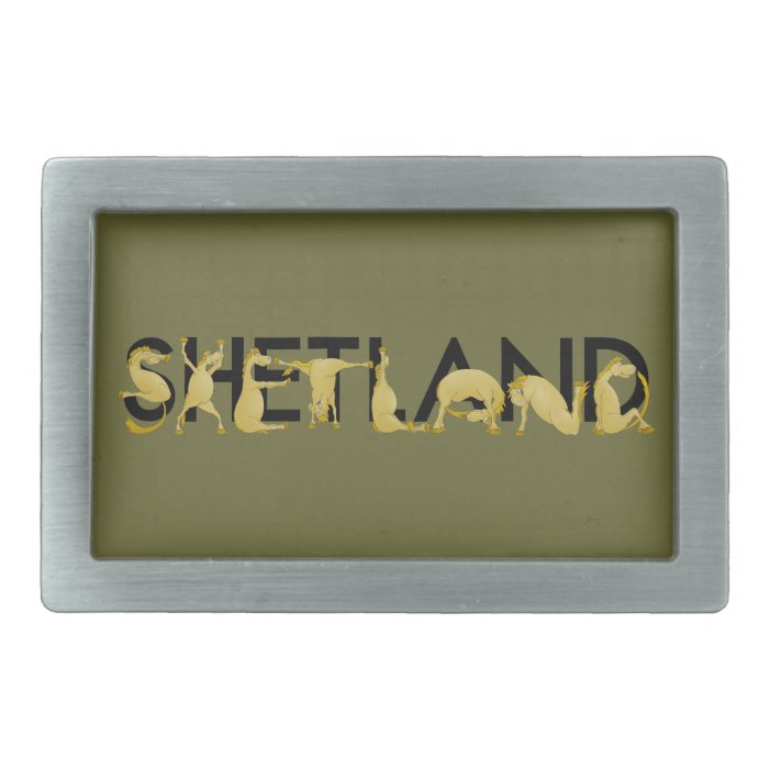 Cartoon Shetland pony Belt Buckle