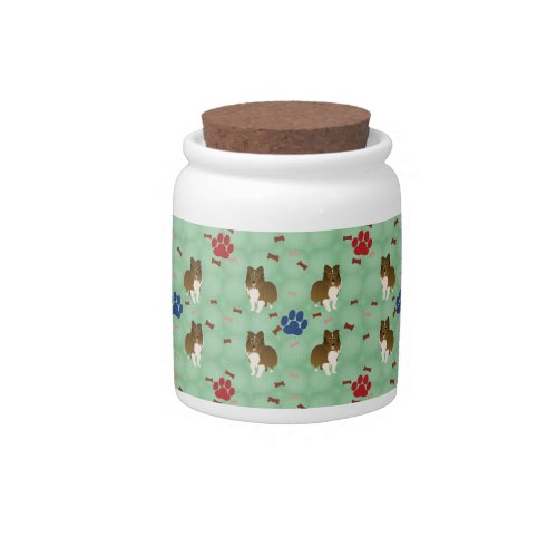 Cartoon Shetland Sheepdog Candy Jar