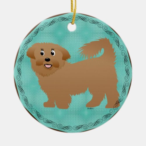 Cartoon Shih Tzu 1 Ceramic Ornament