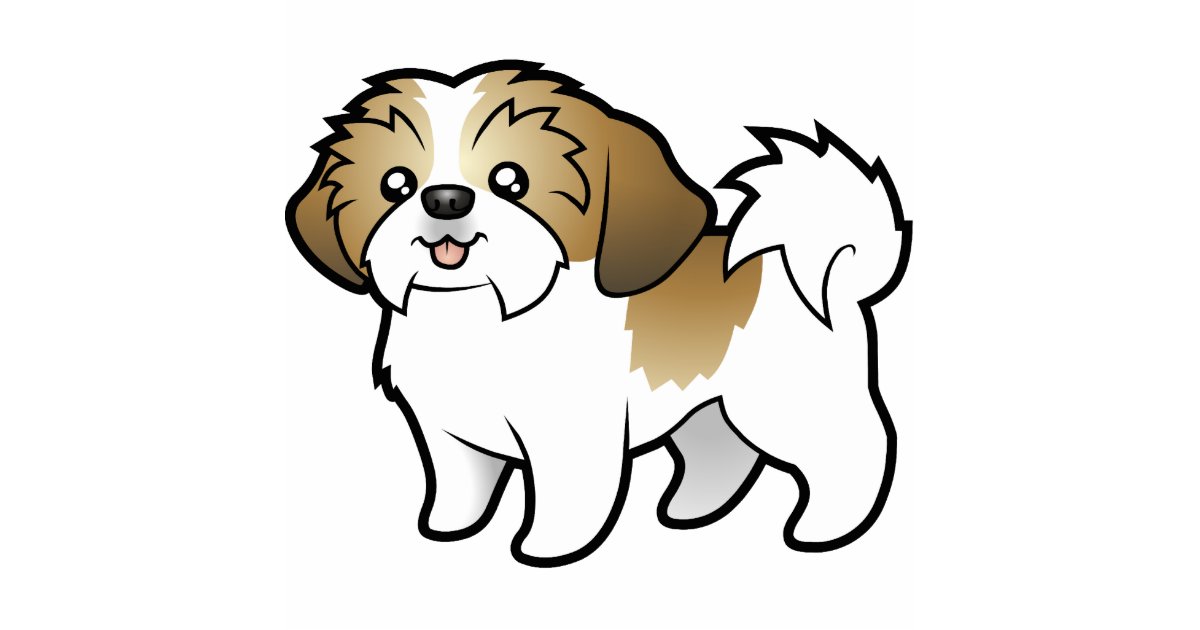 Cartoon Shih Tzu (puppy cut) Cutout | Zazzle