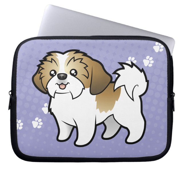 Cartoon Shih Tzu (puppy cut) Laptop Sleeve (Front)