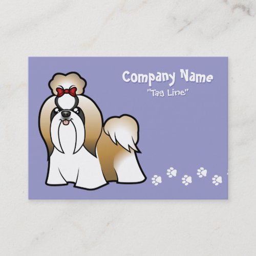 Cartoon Shih Tzu (show cut) Business Card