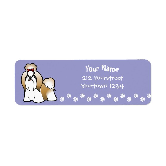 Cartoon Shih Tzu (show cut) Label (Front)